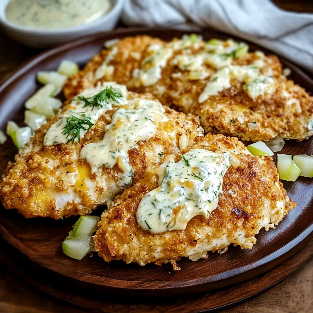 Recipe preparation for dill pickle parmesan chicken
