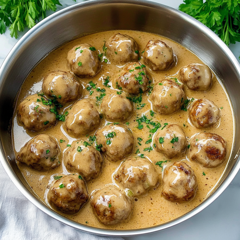 Recipe preparation for swedish meatballs recipe