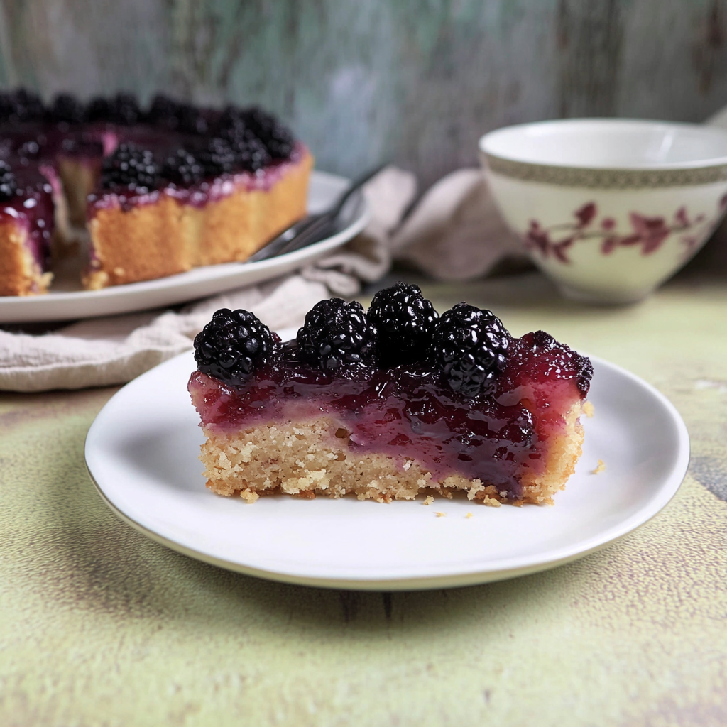 Recipe preparation for blackberry upside down cake