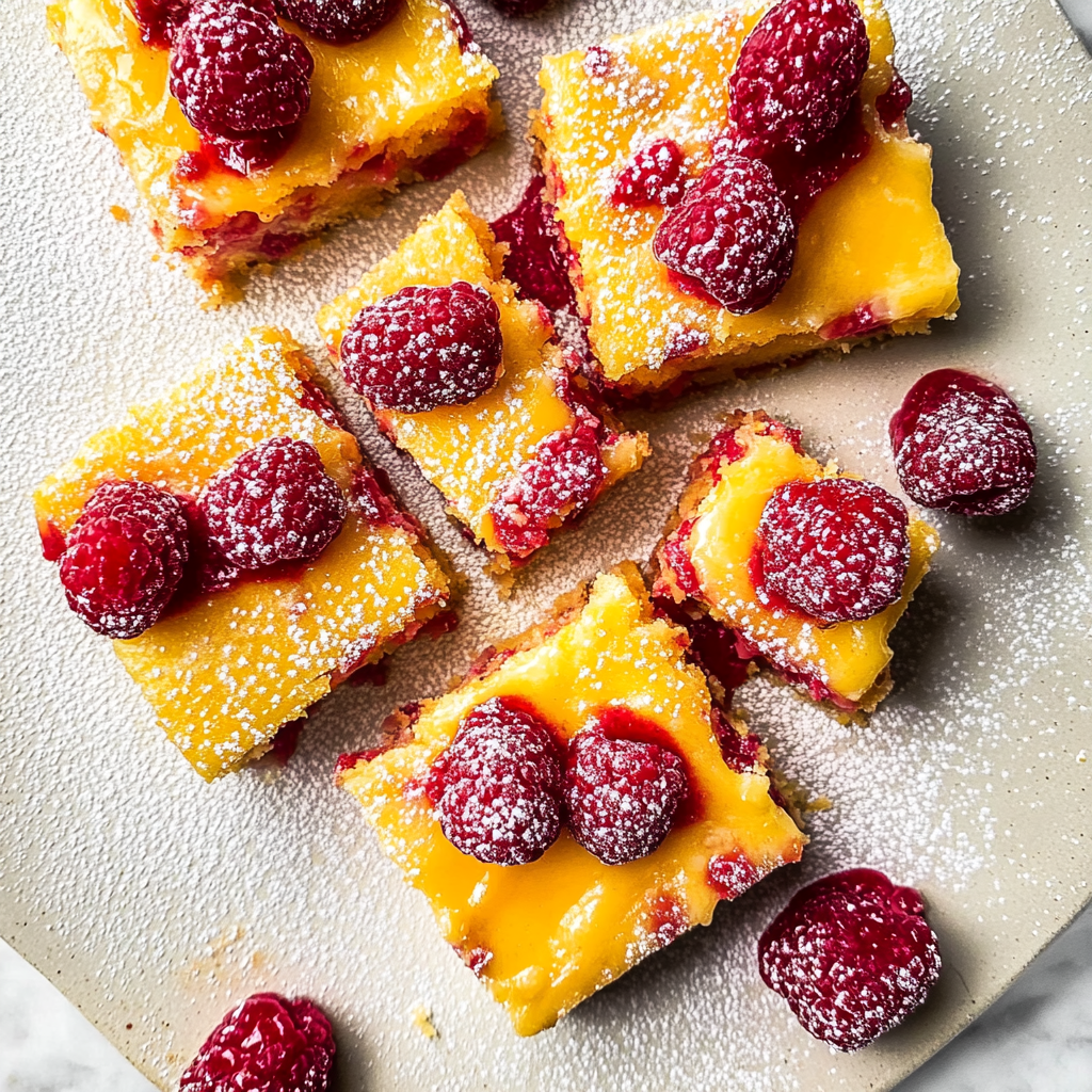 Recipe preparation for raspberry lemon bars