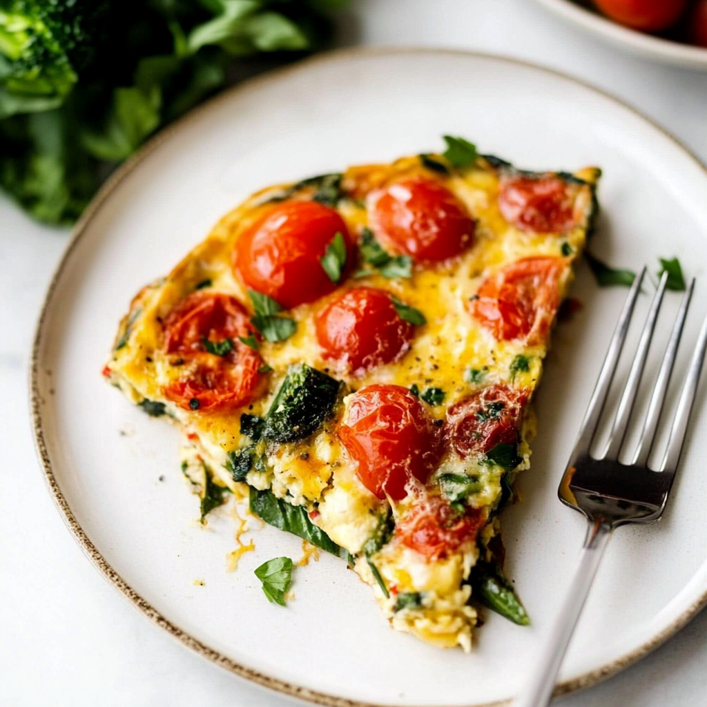 Recipe preparation for vegetable frittata
