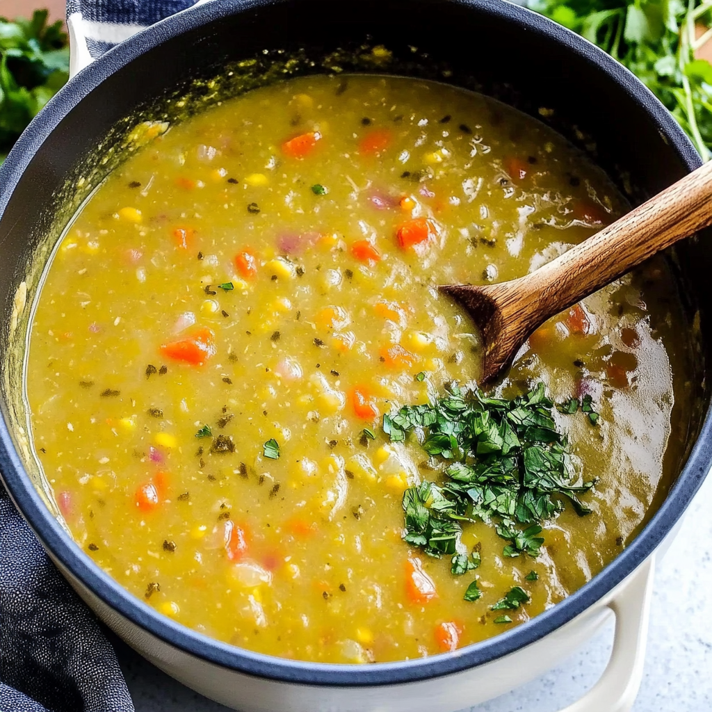 Recipe preparation for split pea soup