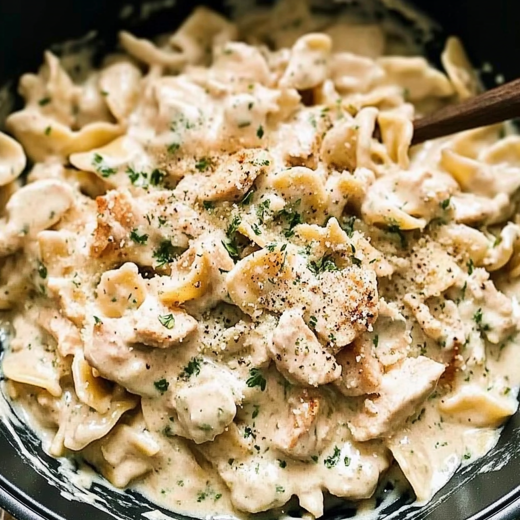 Recipe preparation for one-pan skinny chicken alfredo