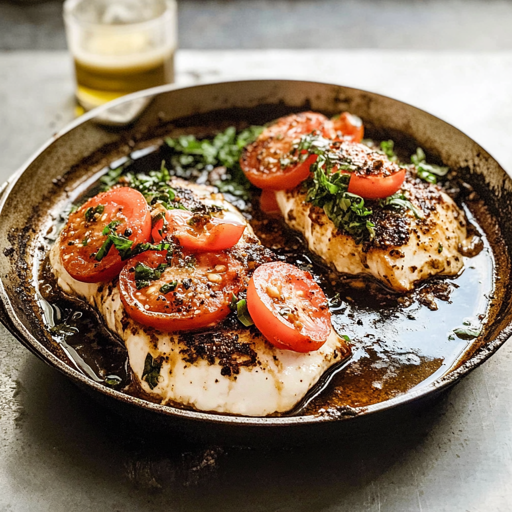 Recipe preparation for chicken caprese