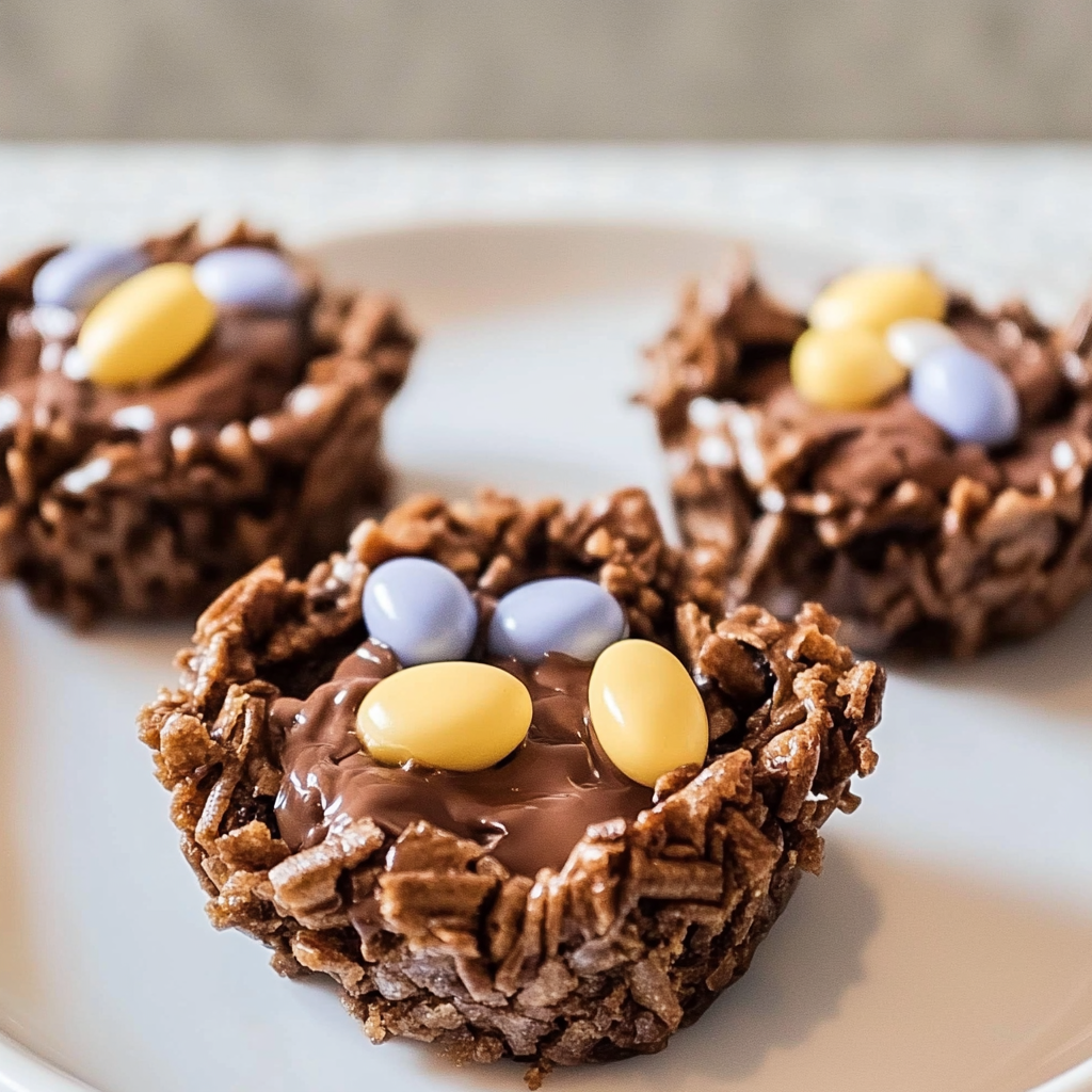 Recipe preparation for Chocolate Nest Cookies