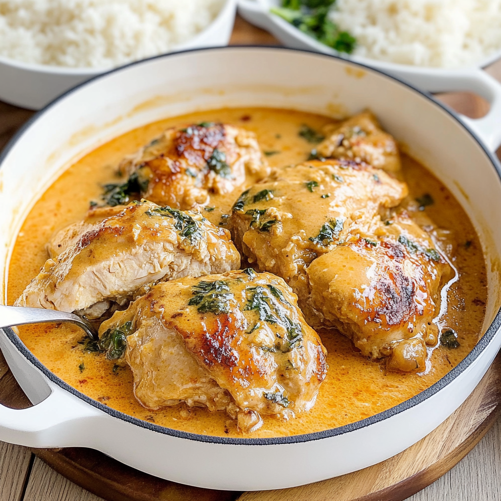 Recipe preparation for Smothered Chicken