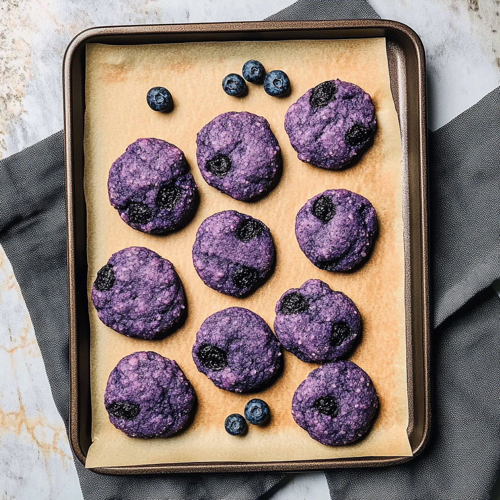 Recipe preparation for blueberry cookies