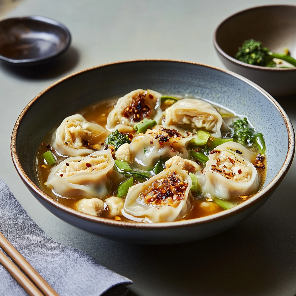 Recipe preparation for Gyoza Soup