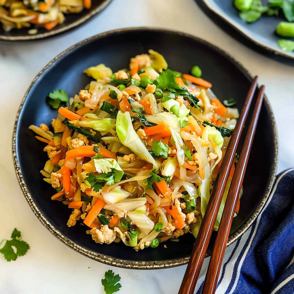 Recipe preparation for Asian Cabbage Stir Fry