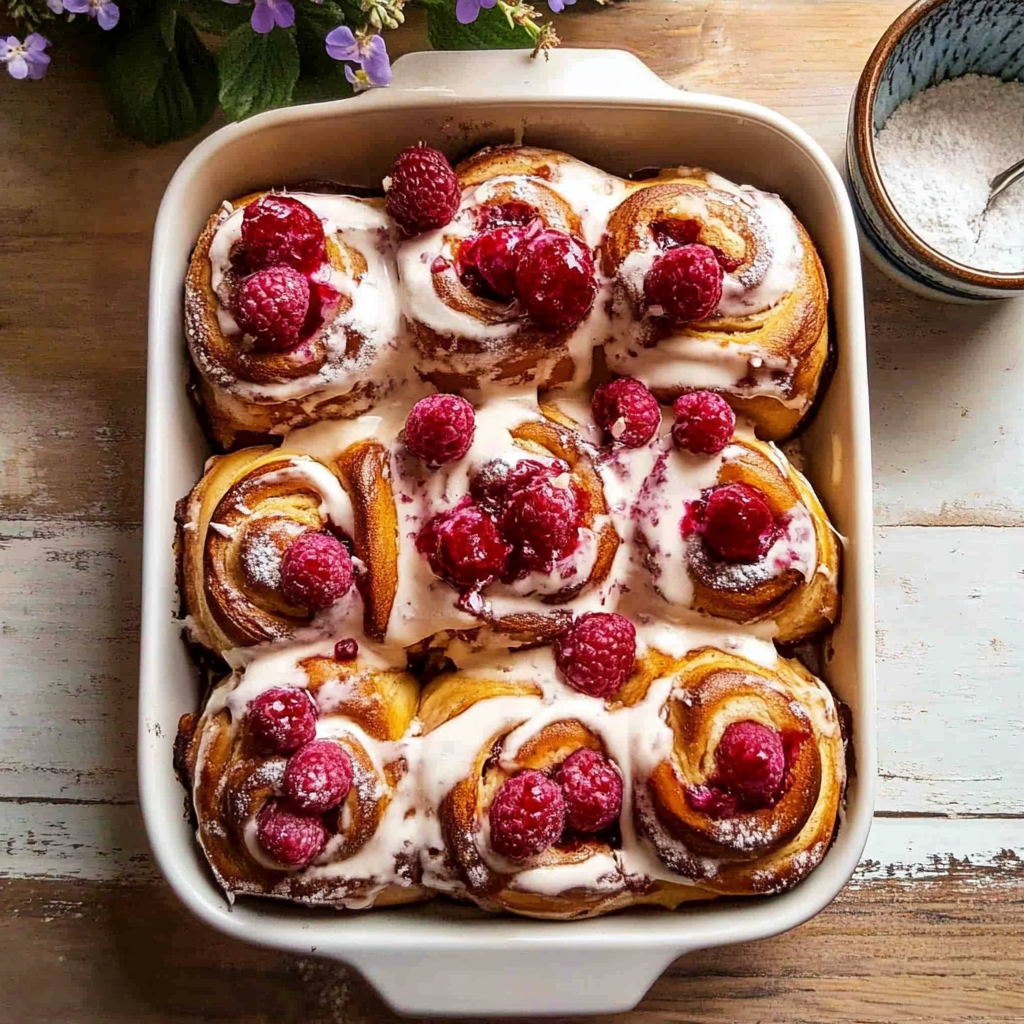 Recipe preparation for Raspberry Lemon Brioche Rolls