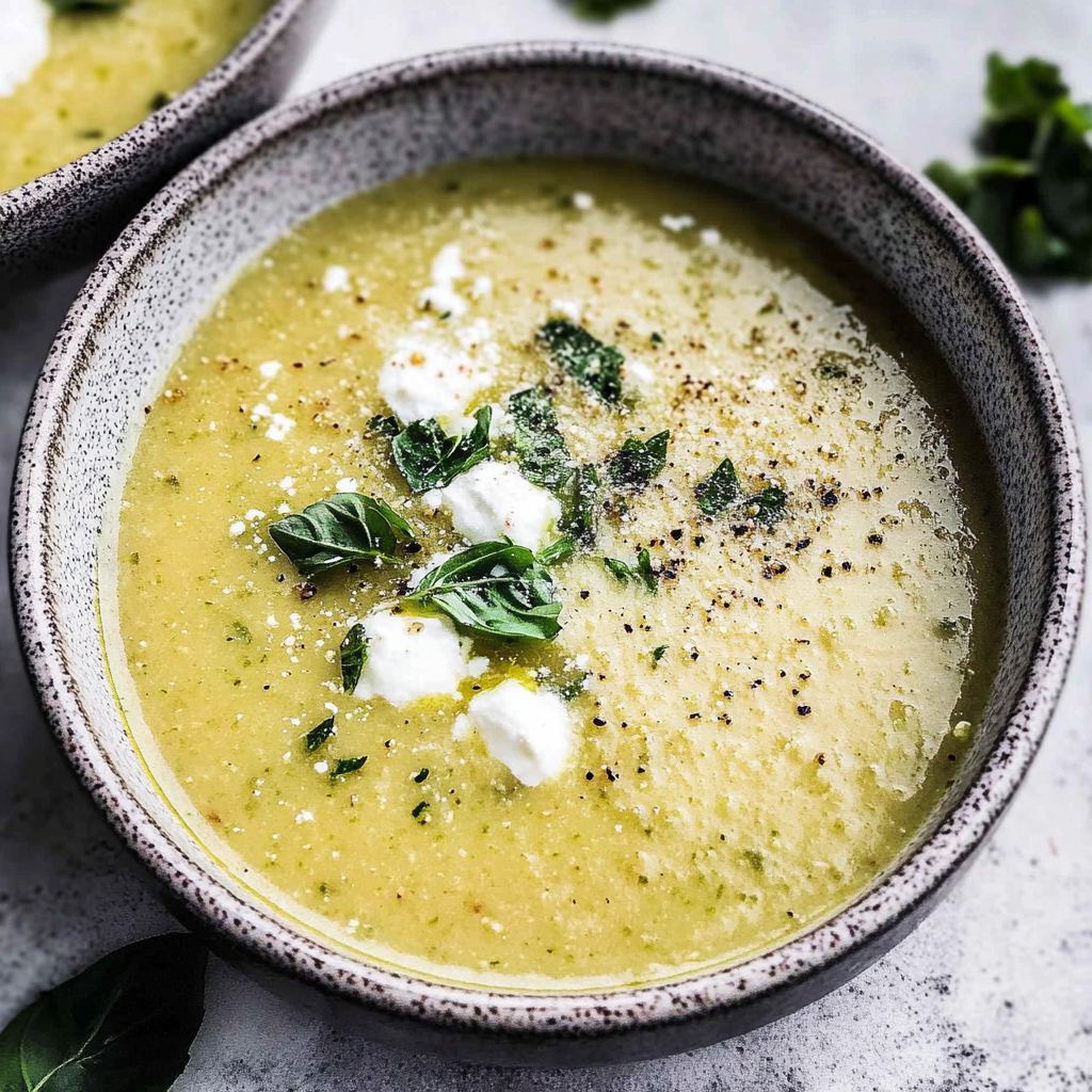 Recipe preparation for zucchini soup