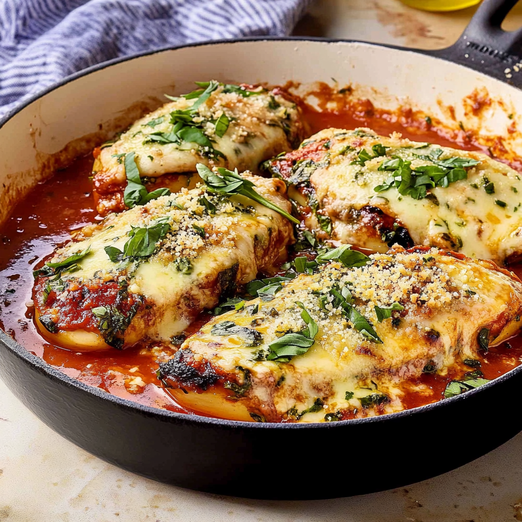 Recipe preparation for Chicken Sorrentino