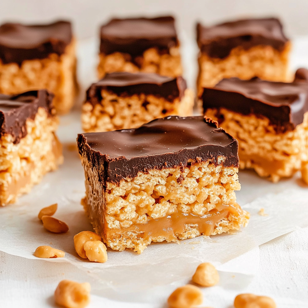 Recipe preparation for peanut butter rice krispies treats