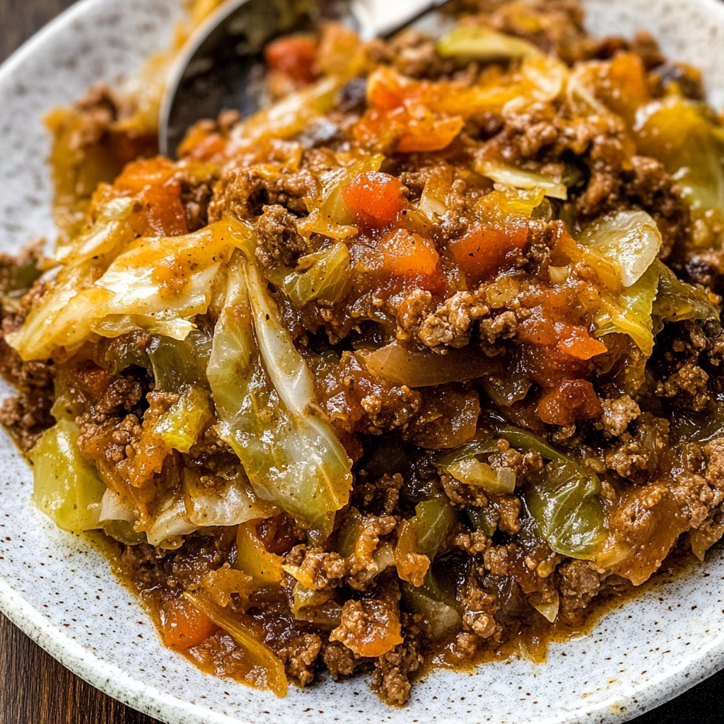 Recipe preparation for irish ground beef and cabbage