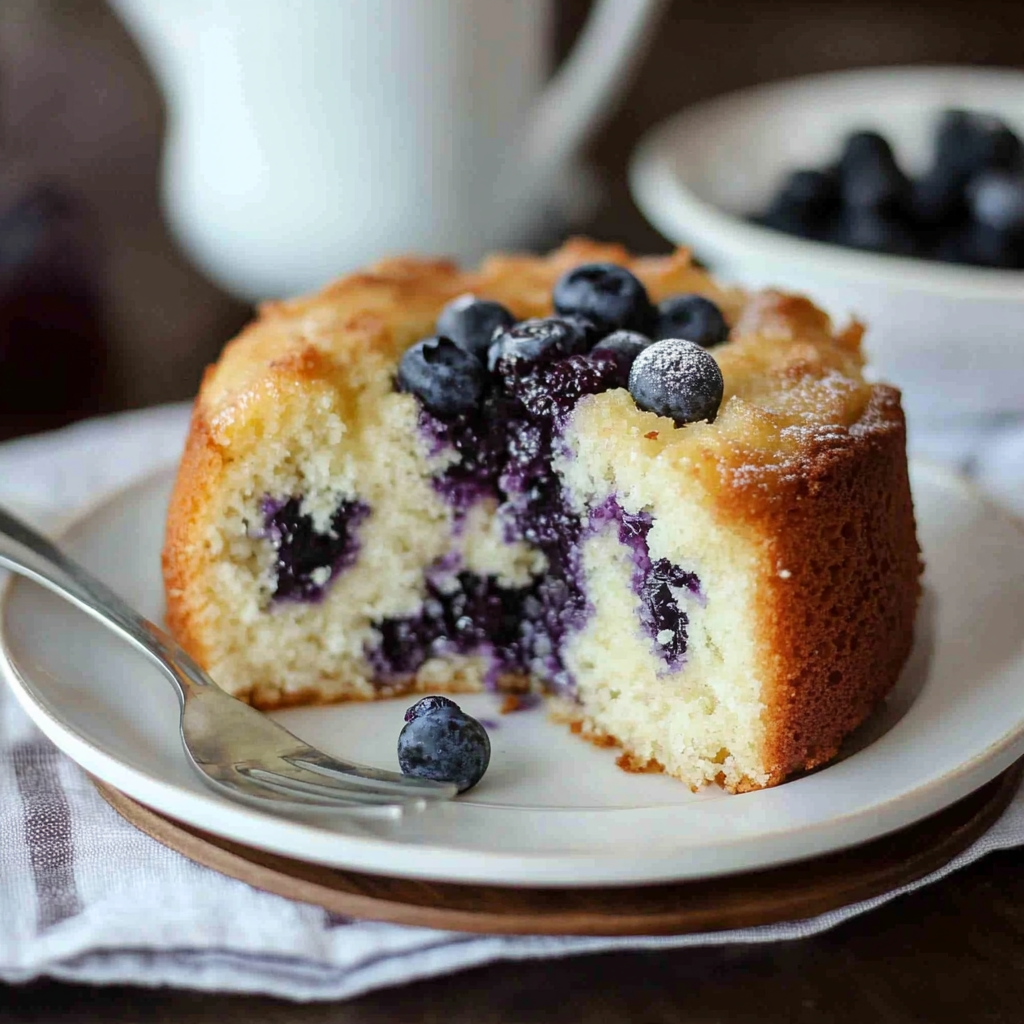 Recipe preparation for Blueberry Ricotta Cake