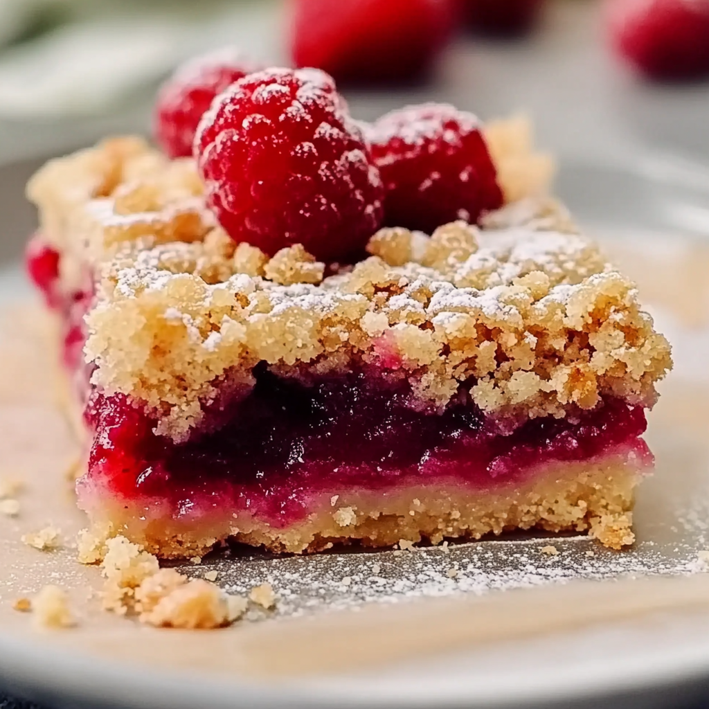Recipe preparation for raspberry crumble bars