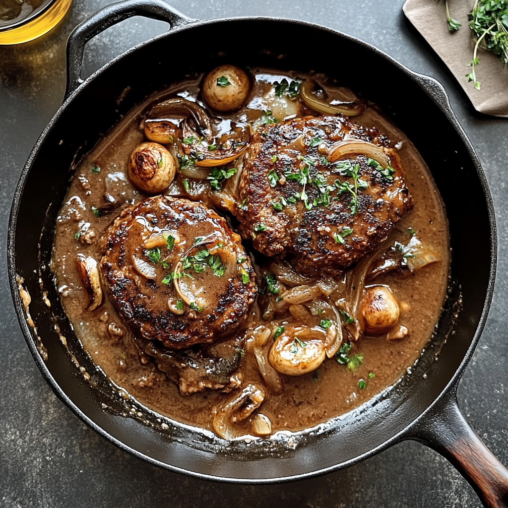 Recipe preparation for salisbury steak