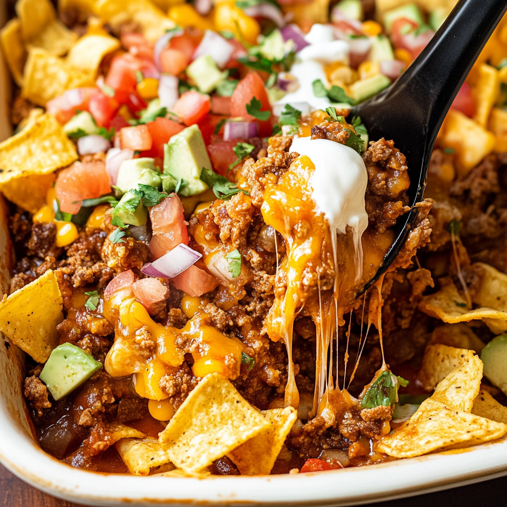Recipe preparation for frito pie