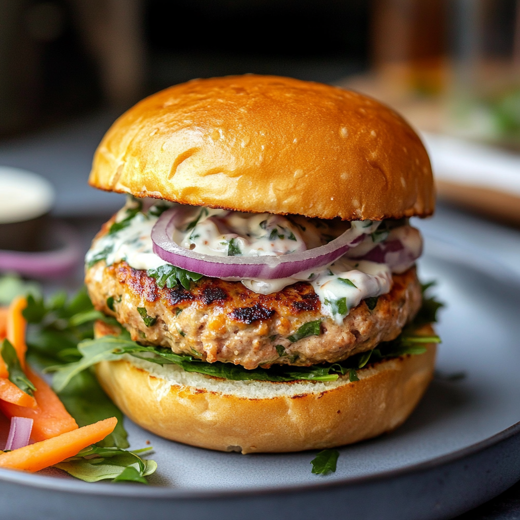 Recipe preparation for salmon burgers