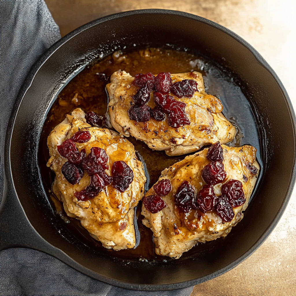 Recipe preparation for baked cranberry chicken