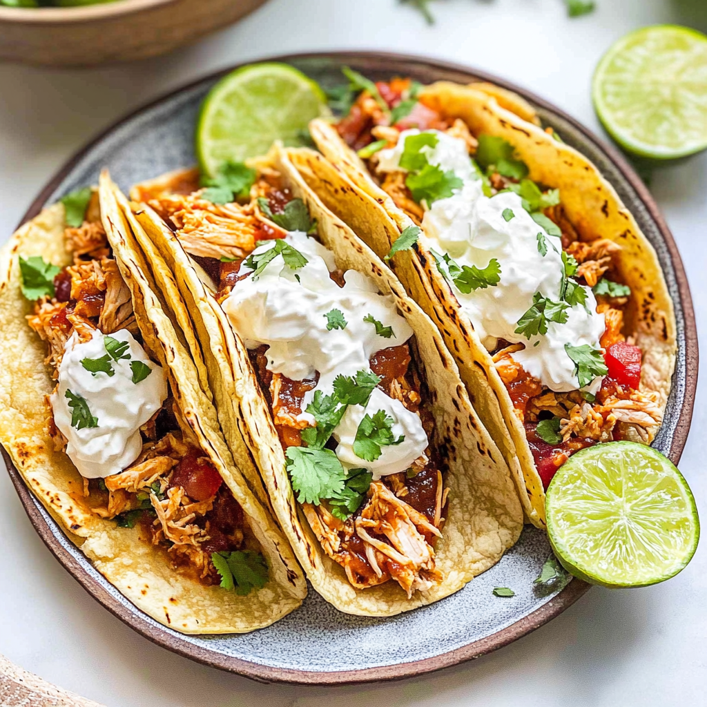 Recipe preparation for crockpot chicken tacos