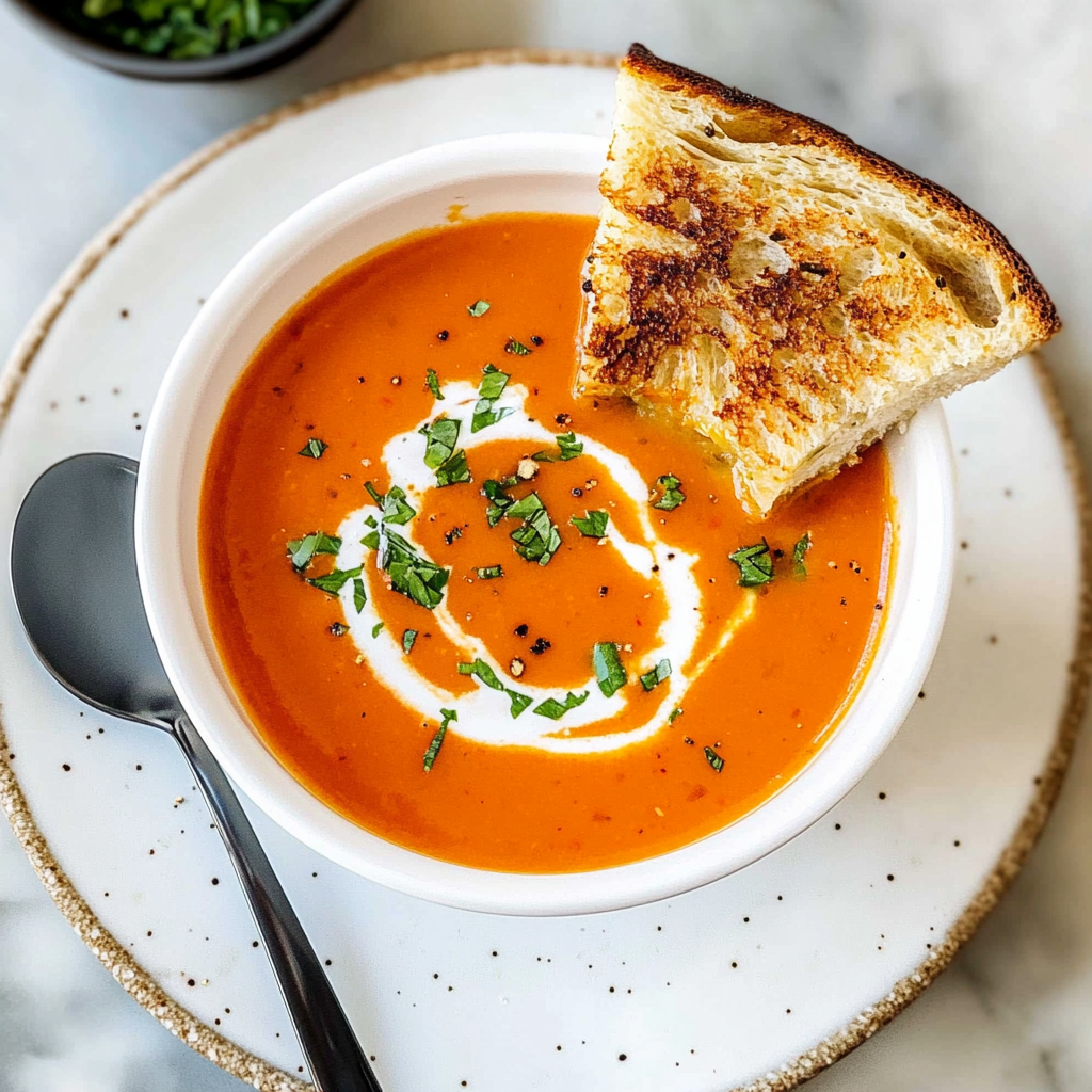 Recipe preparation for tomato bisque