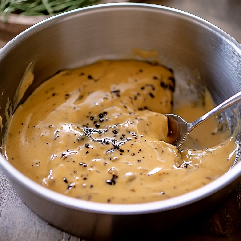 Recipe preparation for peppercorn sauce