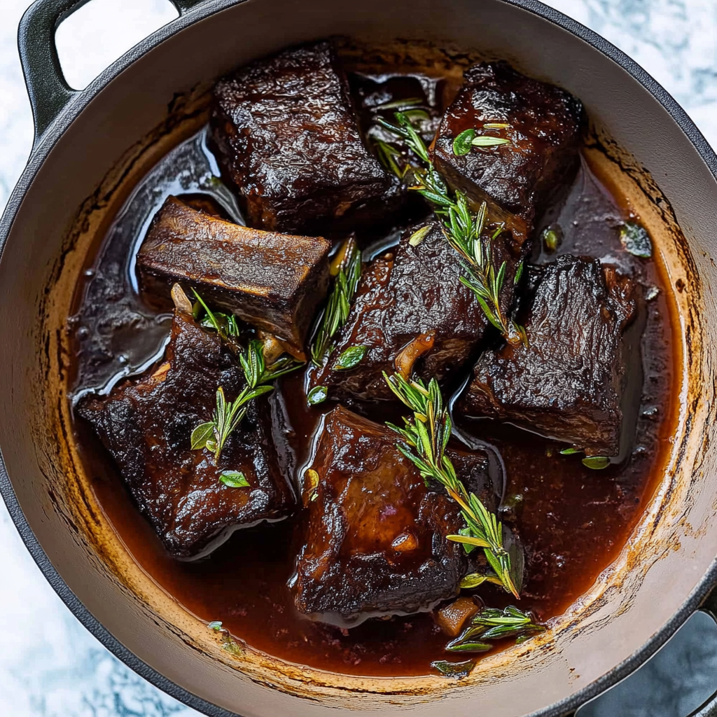 Recipe preparation for braised short ribs