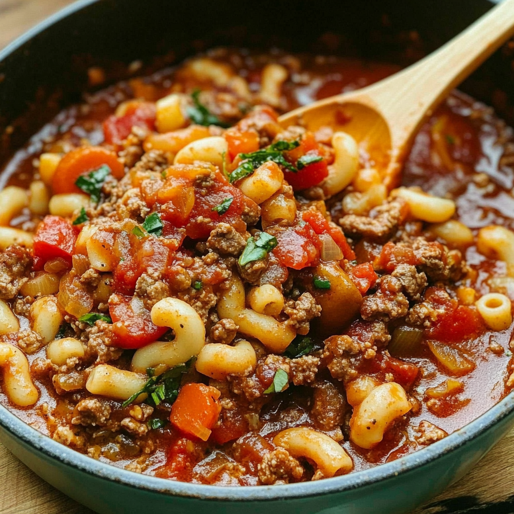 Recipe preparation for american goulash