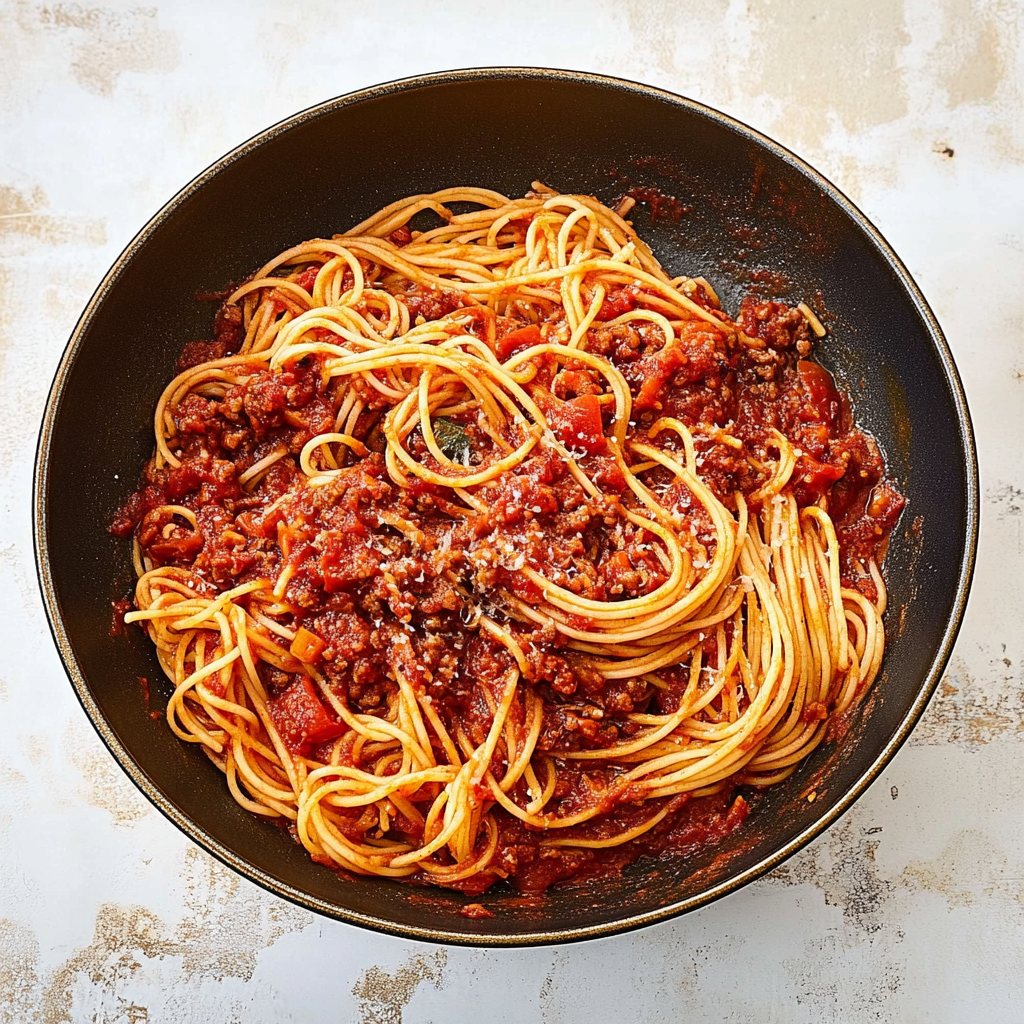 Recipe preparation for baked spaghetti