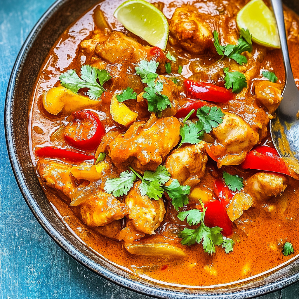 Recipe preparation for coconut curry chicken