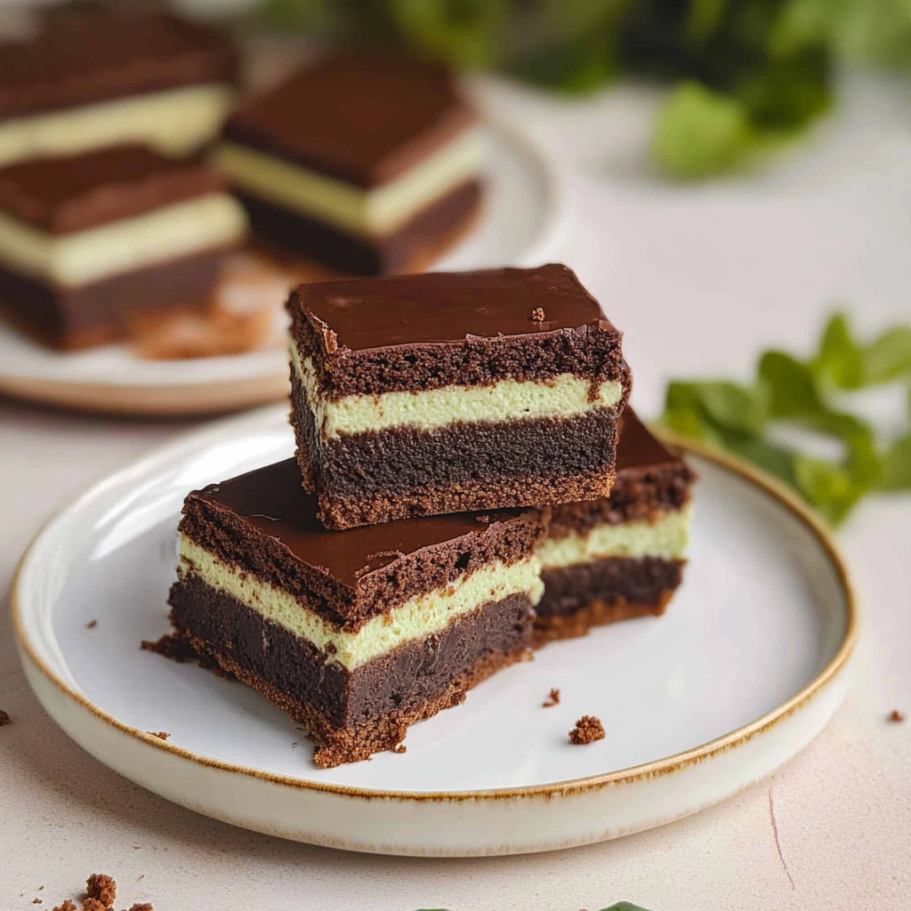Recipe preparation for mint brownies