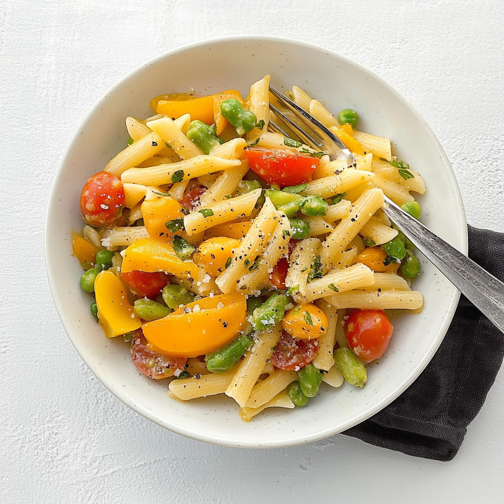 Recipe preparation for pasta primavera