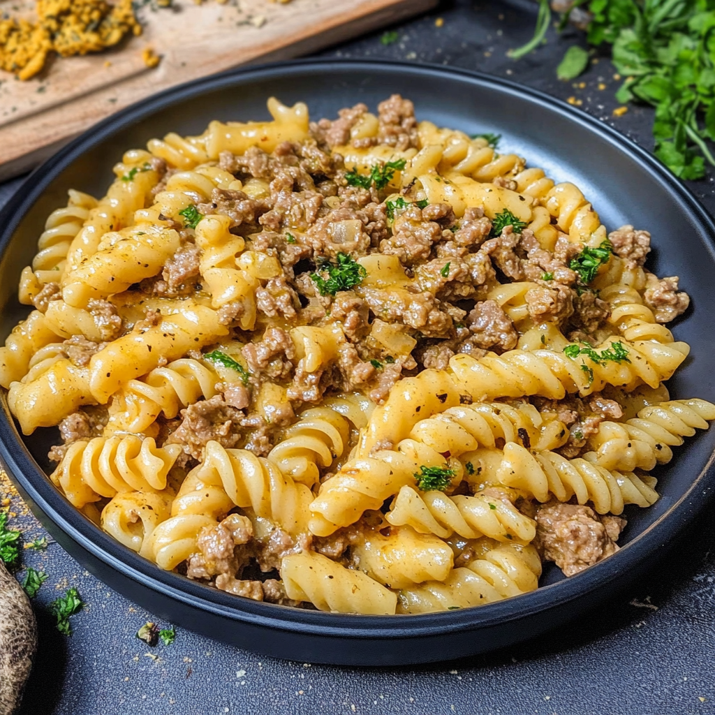 Recipe preparation for philly cheesesteak pasta