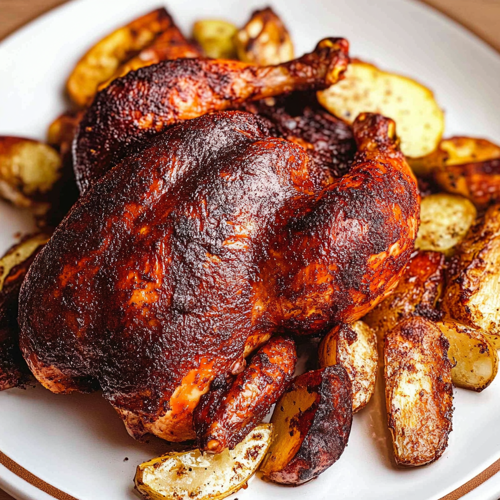 Recipe preparation for smoked whole chicken