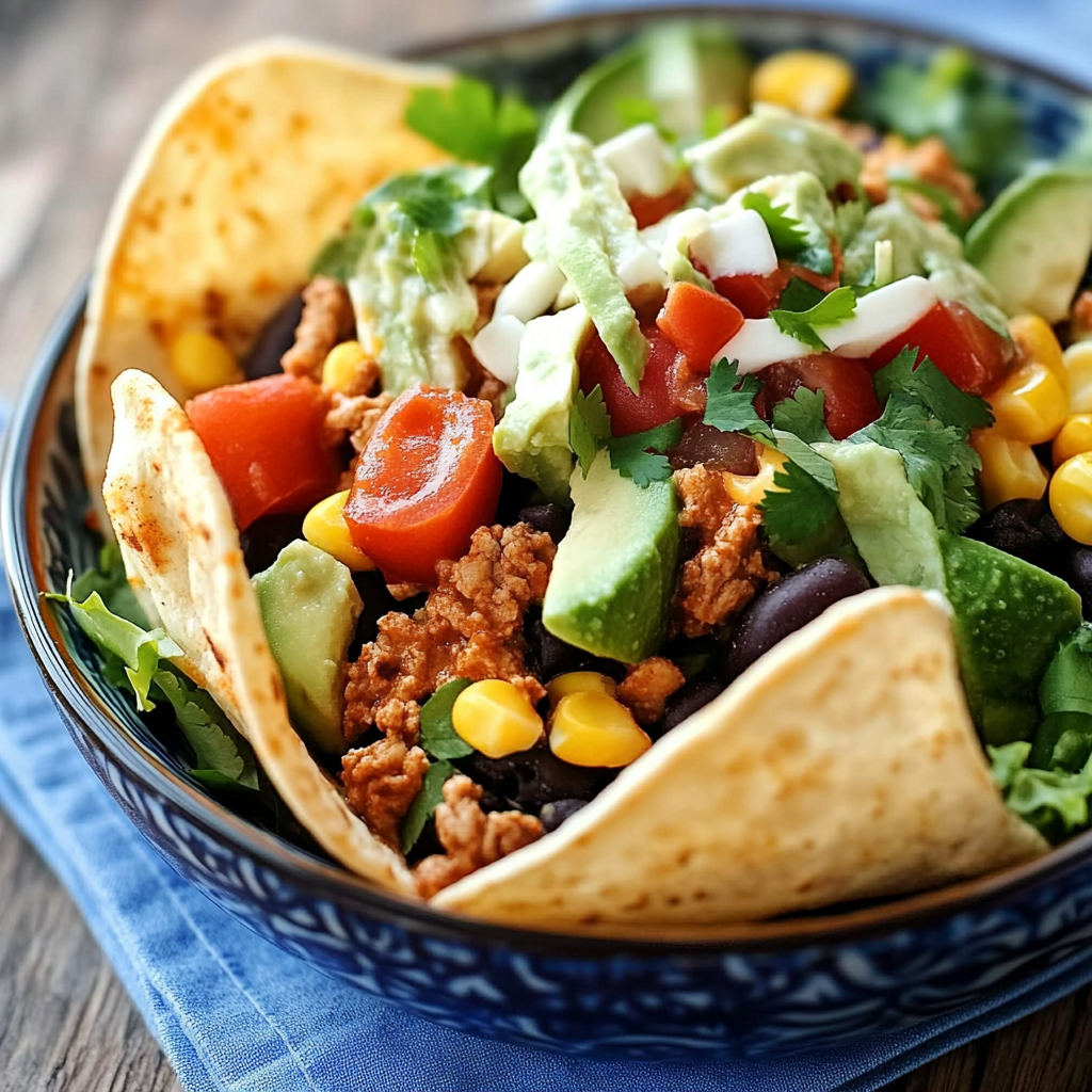 Recipe preparation for taco salad