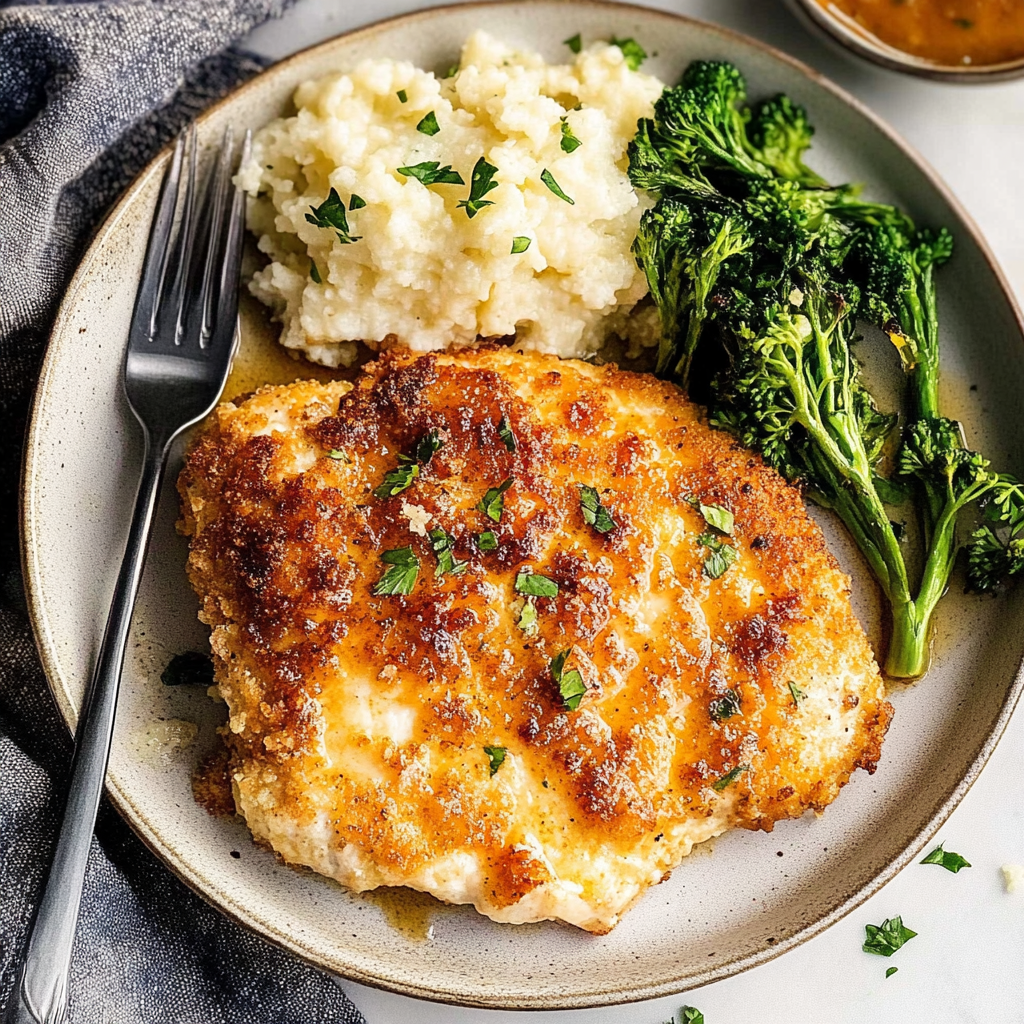 Recipe preparation for parmesan crusted chicken