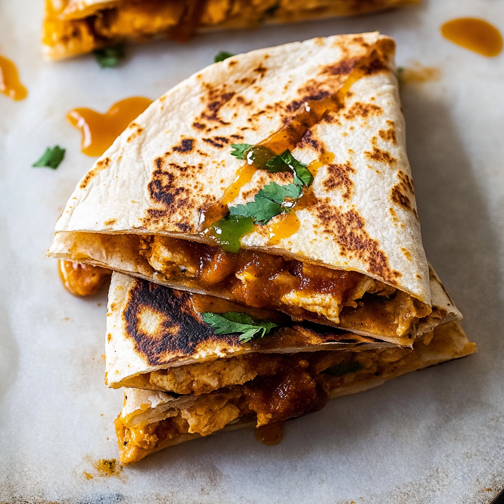 Recipe preparation for chicken quesadillas