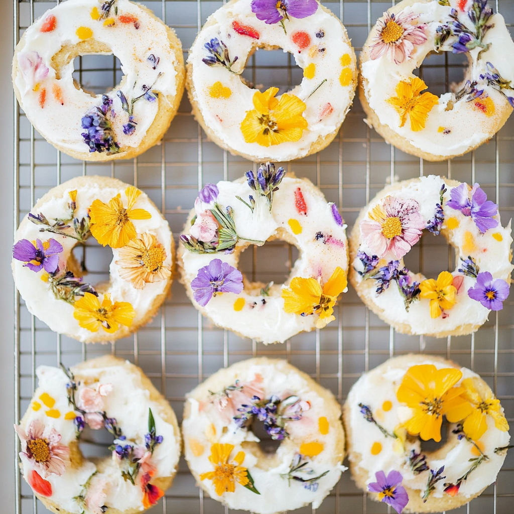 Recipe preparation for spring flower cookies