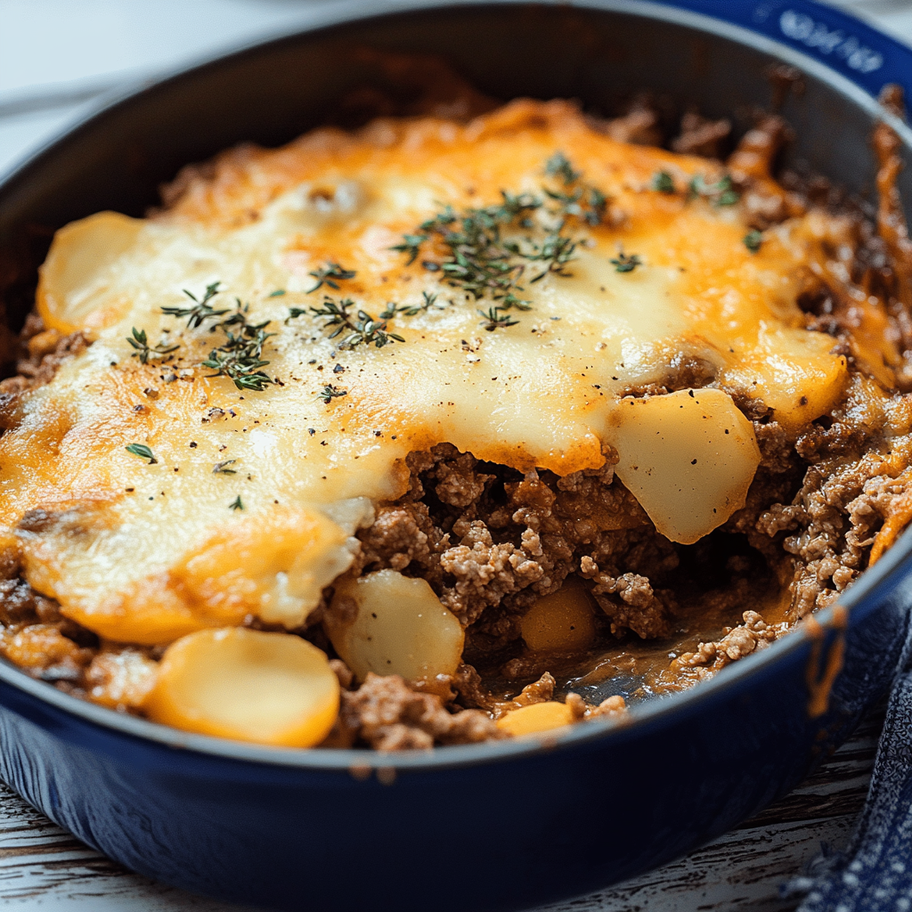 Recipe preparation for hobo casserole ground beef