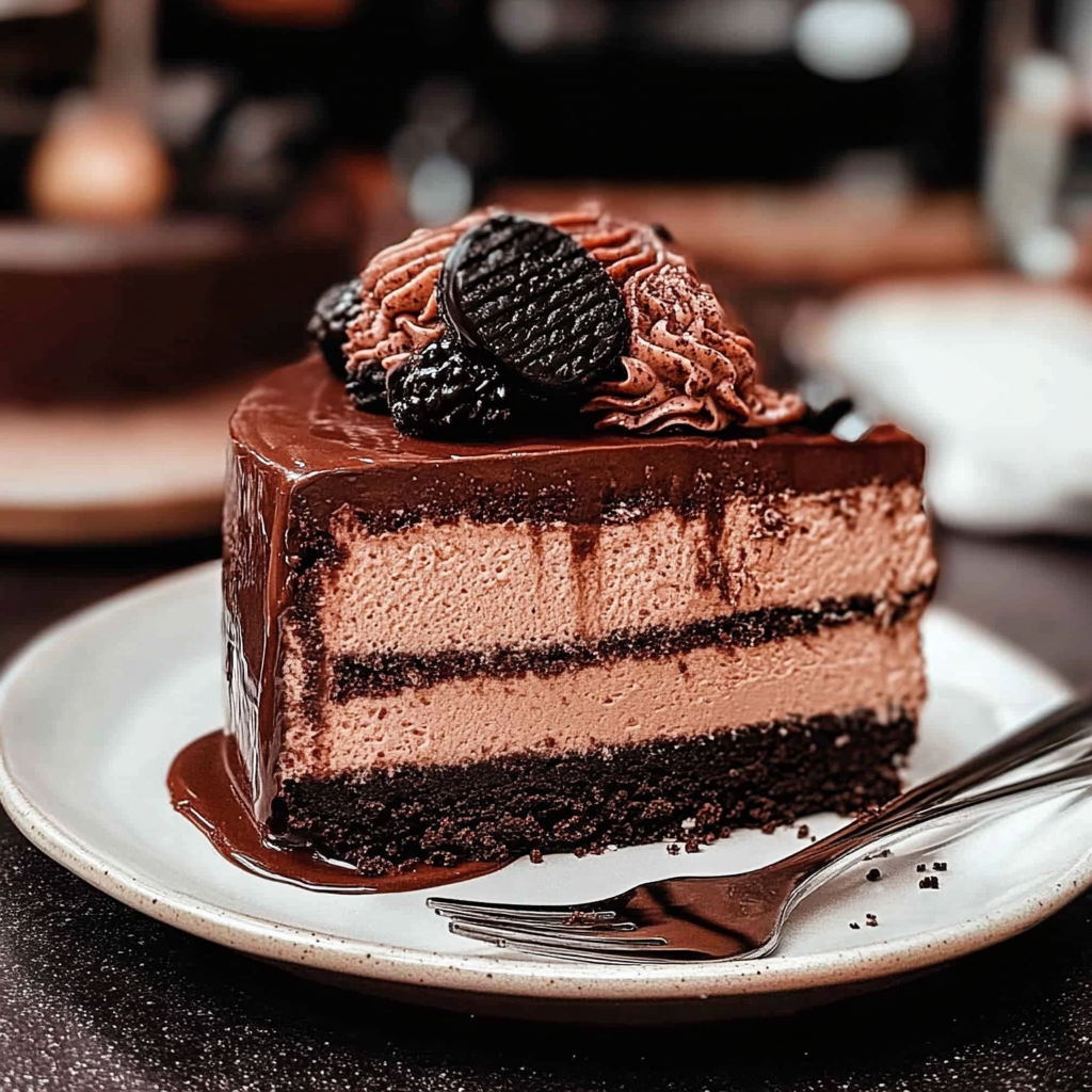 Recipe preparation for triple chocolate cheesecake