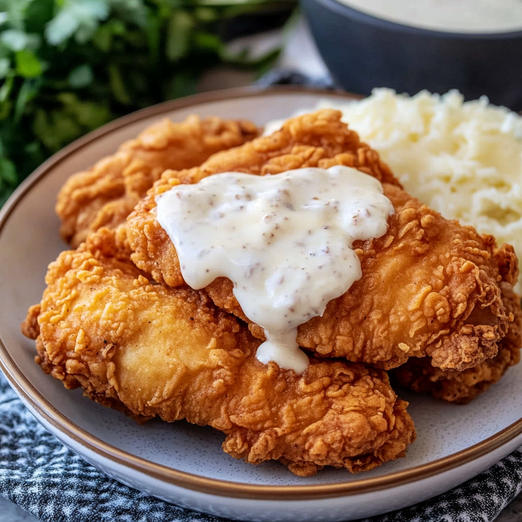 Recipe preparation for chicken fried chicken
