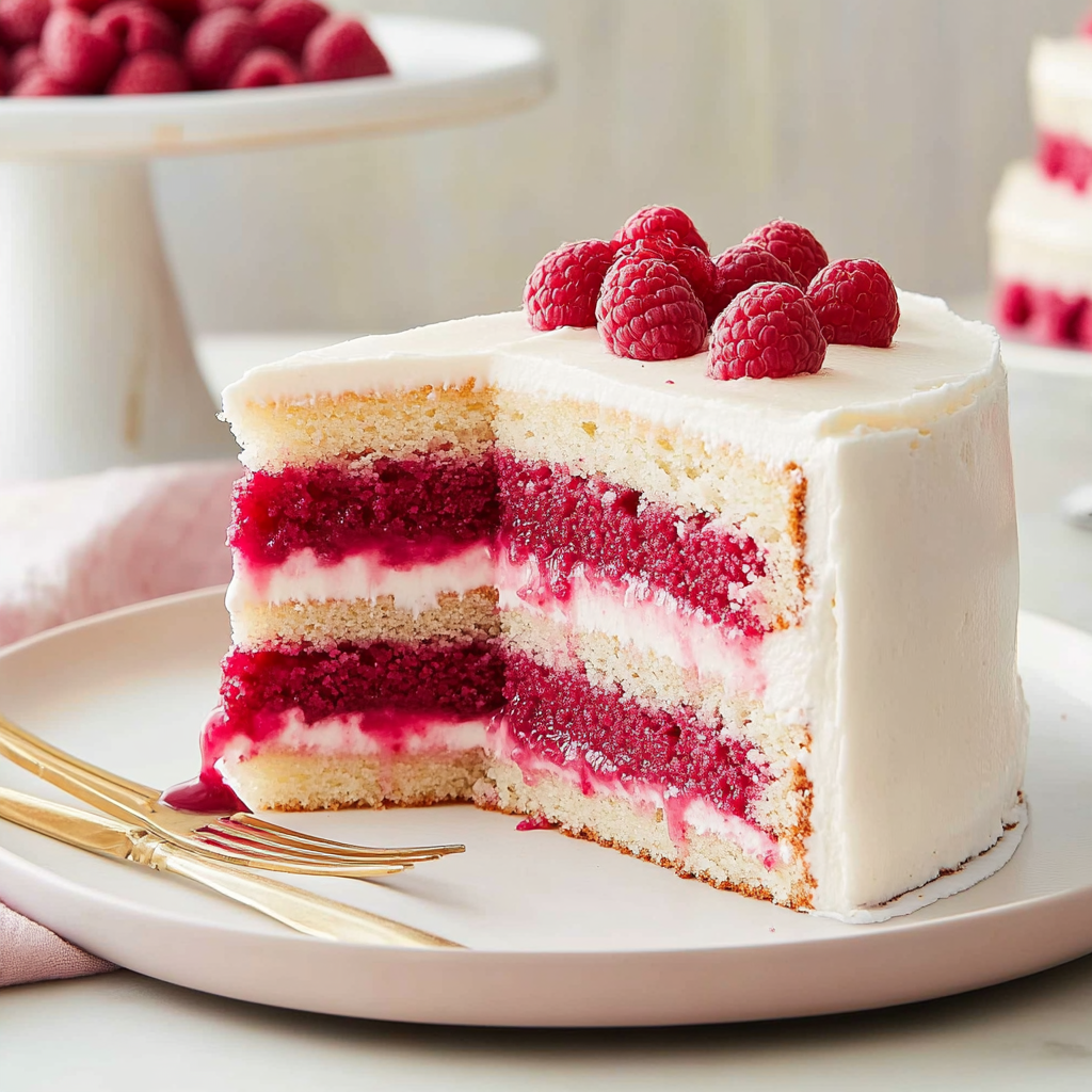 Recipe preparation for raspberry cake filling