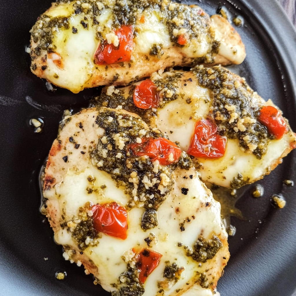 Recipe preparation for pesto parmesan chicken