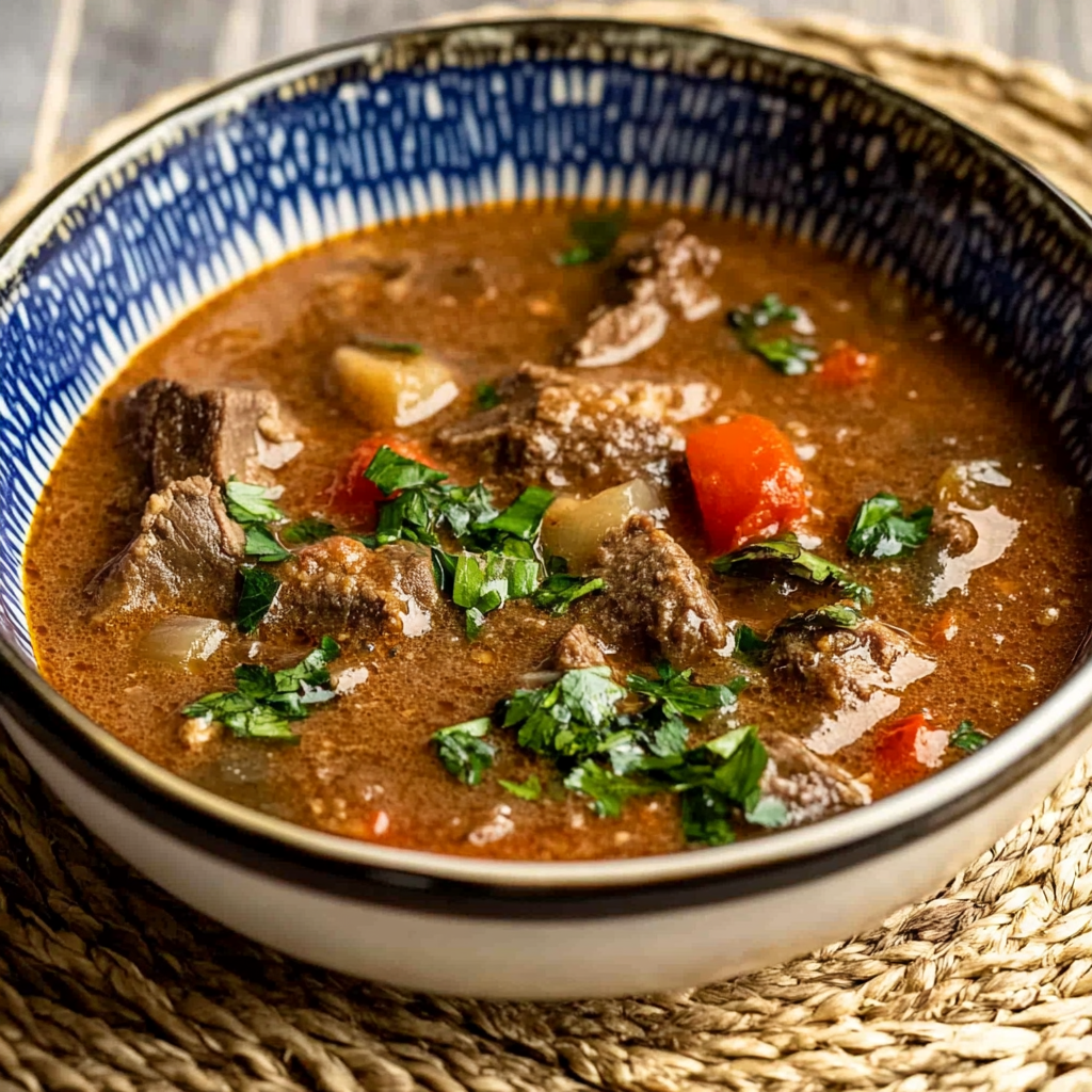 Recipe preparation for georgian beef soup