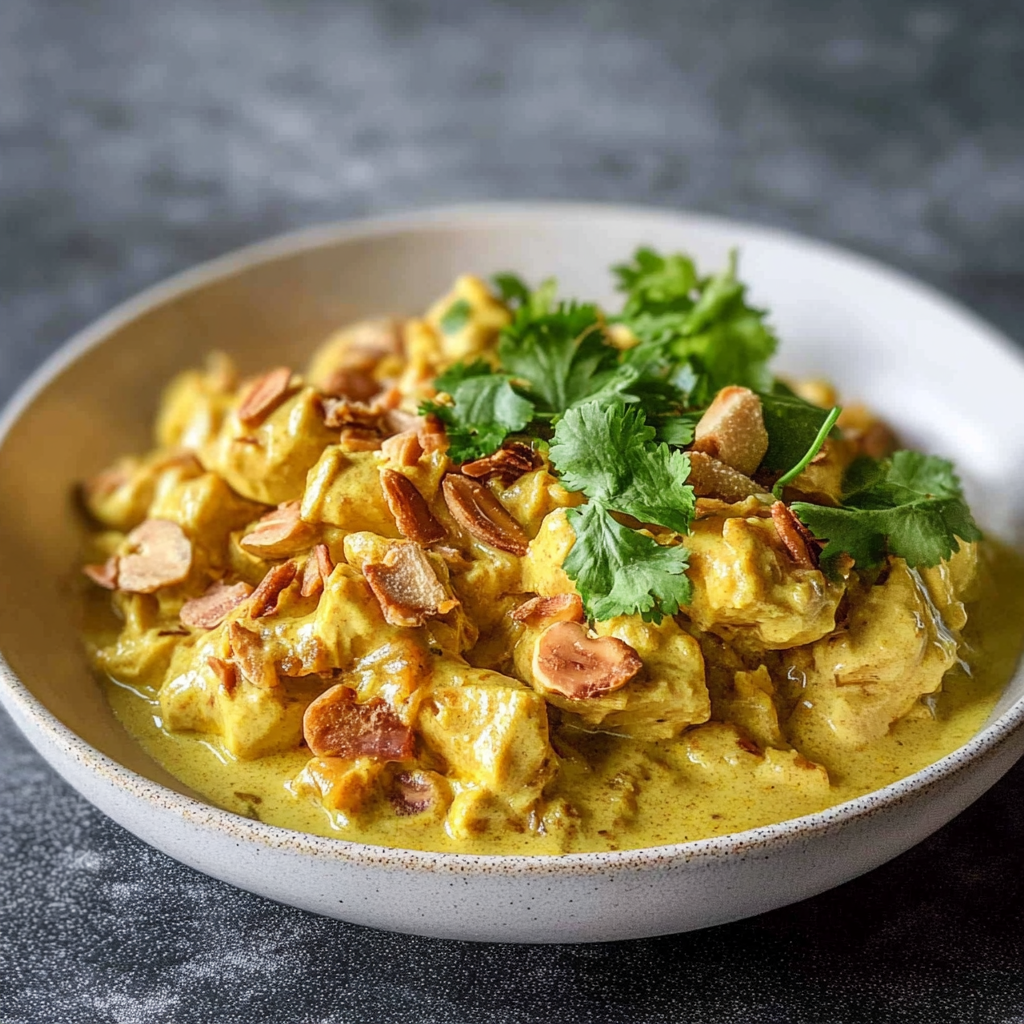 Recipe preparation for chicken peanut curry
