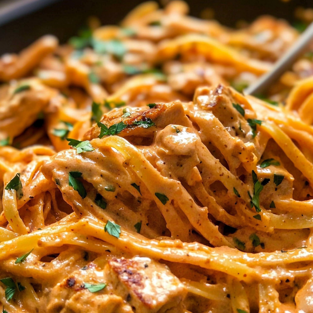 Recipe preparation for spicy chicken pasta