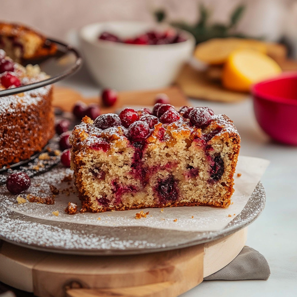 Recipe preparation for cranberry coffee cake