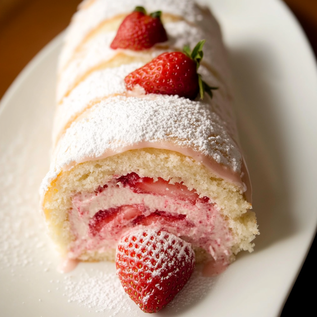 Recipe preparation for strawberry swiss roll
