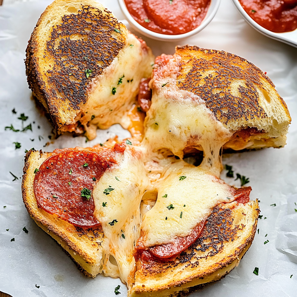 Recipe preparation for pizza grilled cheese